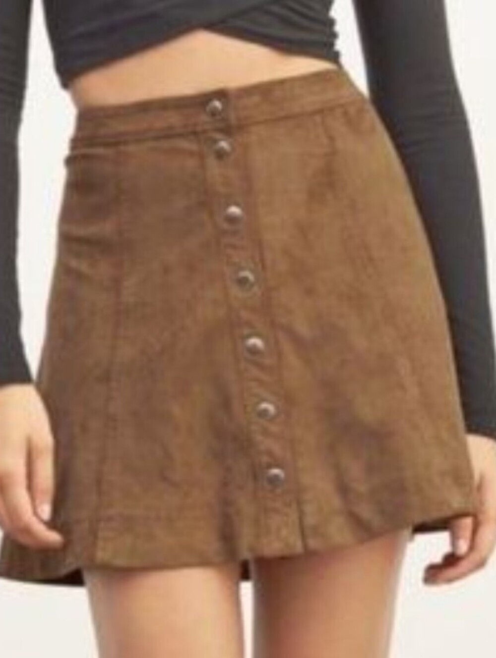 Abercrombie And Fitch Faux Suede Mini Skirt Size 00